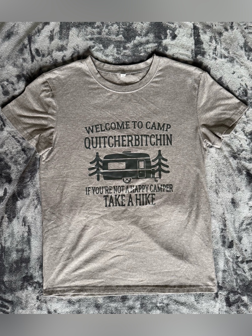 Welcome to Camp Graphic Tee - Gray Heather